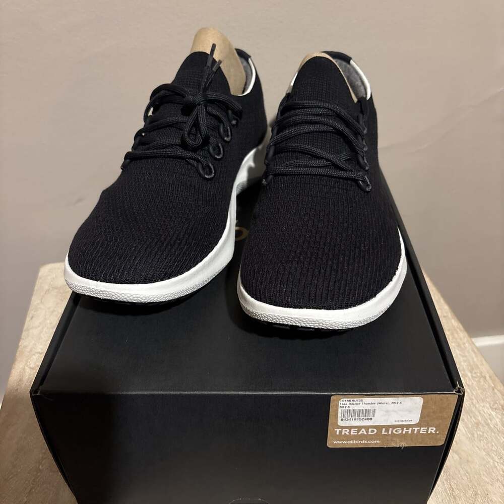 allbirds Tree Dasher 2 Mens Size 12.5 In Thunder Black. New In Box